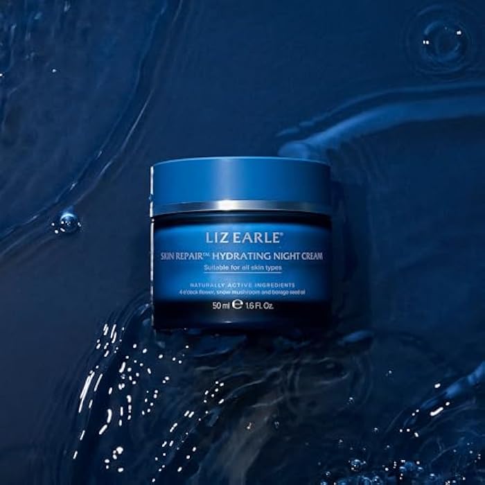 Liz Earle Skin Repair Hydrating Night Cream - Deeply Replenishing Face Moisturizer to Help Reduce Signs of Fatigue and Boost Hydration - Enriched with Plant-Based Hyaluronic Acid & Niacinamide (50 ml) - Image 5