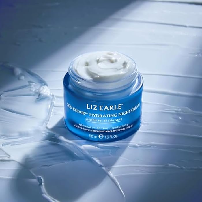 Liz Earle Skin Repair Hydrating Night Cream - Deeply Replenishing Face Moisturizer to Help Reduce Signs of Fatigue and Boost Hydration - Enriched with Plant-Based Hyaluronic Acid & Niacinamide (50 ml) - Image 3
