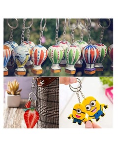 Excefore 100 Pcs Swivel Snap Hook and Key Rings with Chain and Jump Rings for Keychain Lanyard DIY Jewelry Crafts Accessories (50 Pcs Lanyard Snap Hooks + 50 Pcs Keychain Rings with Jump Rings)  - Image 3