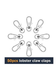 Excefore 100 Pcs Swivel Snap Hook and Key Rings with Chain and Jump Rings for Keychain Lanyard DIY Jewelry Crafts Accessories (50 Pcs Lanyard Snap Hooks + 50 Pcs Keychain Rings with Jump Rings)  - Image 5