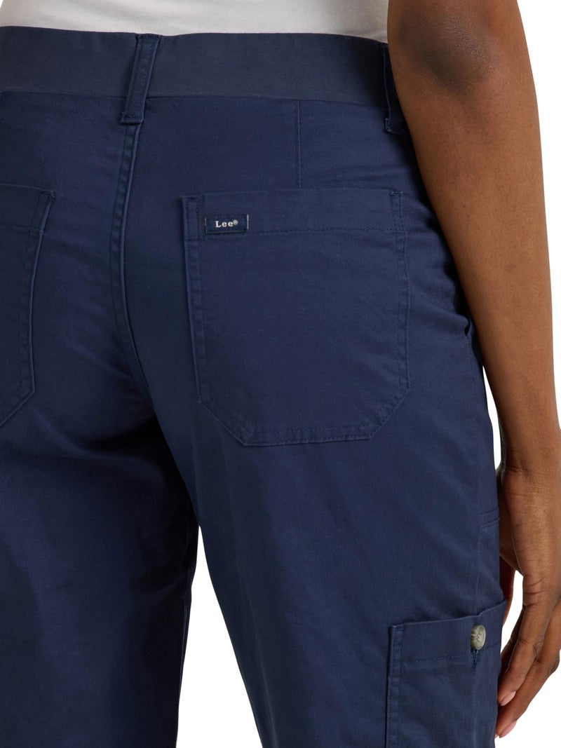 Lee Women's Ultra Lux Comfort with Flex-to-Go Utility Pant Mood Indigo 14 - Image 2