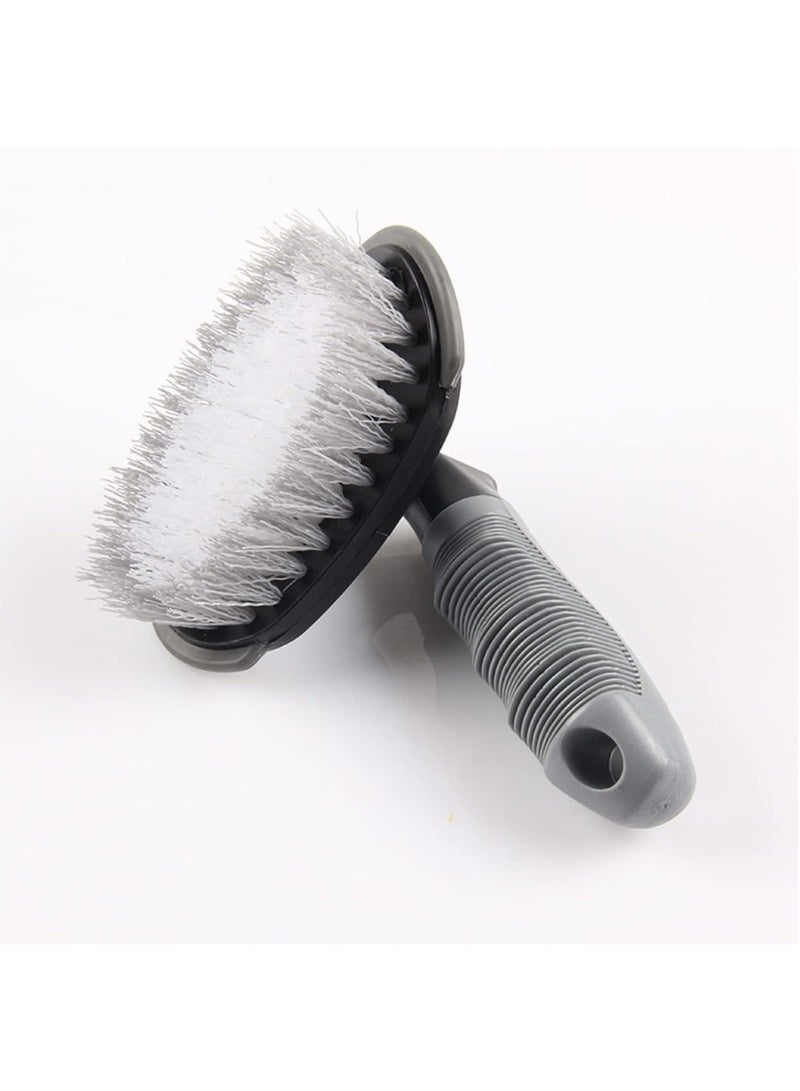 بوسرا فرشاة الإطارات - فرشاة تنظيف عجلات وإطارات السيارات متعددة الاستخدامات، مريحة، بشعيرات متينة ورأس منحني | مثالية لتلميع الإطارات والتنظيف العميق وتلميع السيارات. - Image 4