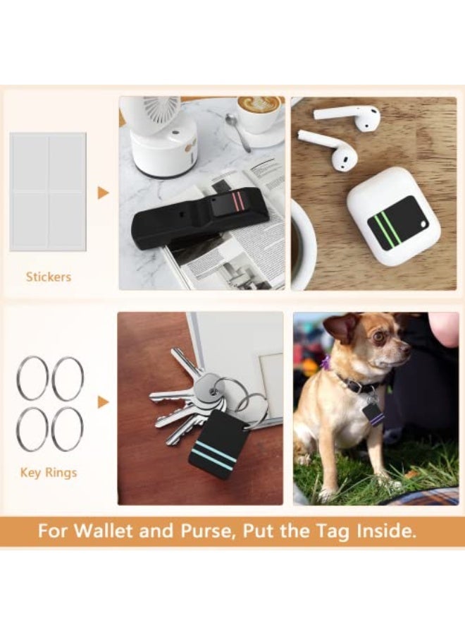 Jegoteer Remote Control Finder, Pack of 4 Find My Keys Device | Stick on Remote Finder Beeper, Tracker Tags for Car Keys and Phones | 120Ft Range 80dB RF Key Locator, Lost Key Finders That Make Noise - Image 5