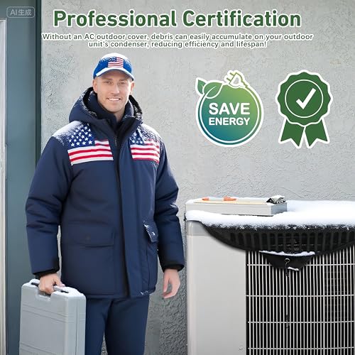 Xeeol Central Air Conditioner Cover for Outside Units 36x36, Mesh AC Covers for Outside, Breathable AC Condenser Unit Covers Outdoor - Top Universal Defener - Image 5