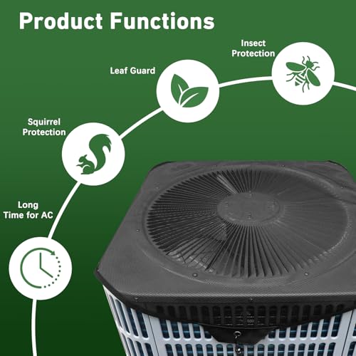 Xeeol Central Air Conditioner Cover for Outside Units 36x36, Mesh AC Covers for Outside, Breathable AC Condenser Unit Covers Outdoor - Top Universal Defener - Image 4