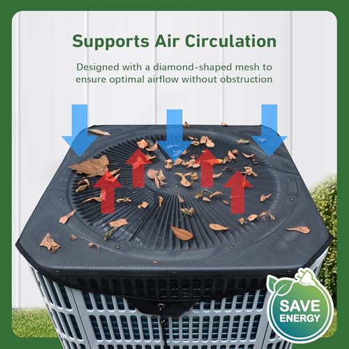 Xeeol Central Air Conditioner Cover for Outside Units 36x36, Mesh AC Covers for Outside, Breathable AC Condenser Unit Covers Outdoor - Top Universal Defener - Image 2