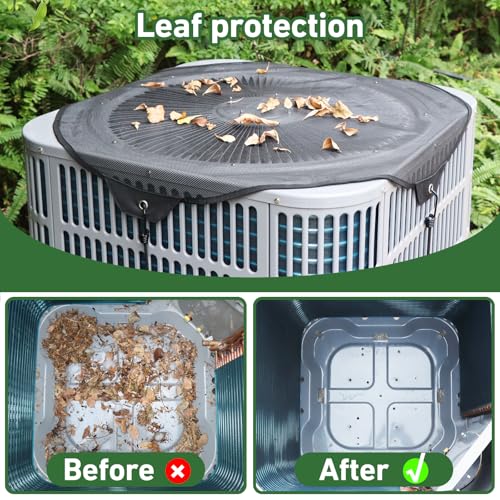 Xeeol Central Air Conditioner Cover for Outside Units 36x36, Mesh AC Covers for Outside, Breathable AC Condenser Unit Covers Outdoor - Top Universal Defener - Image 3