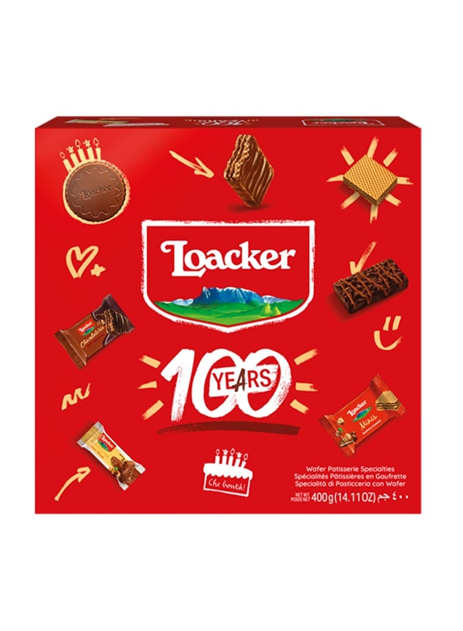 Loacker The Best 100 Years Wafer Gift Box 400g - Image 1