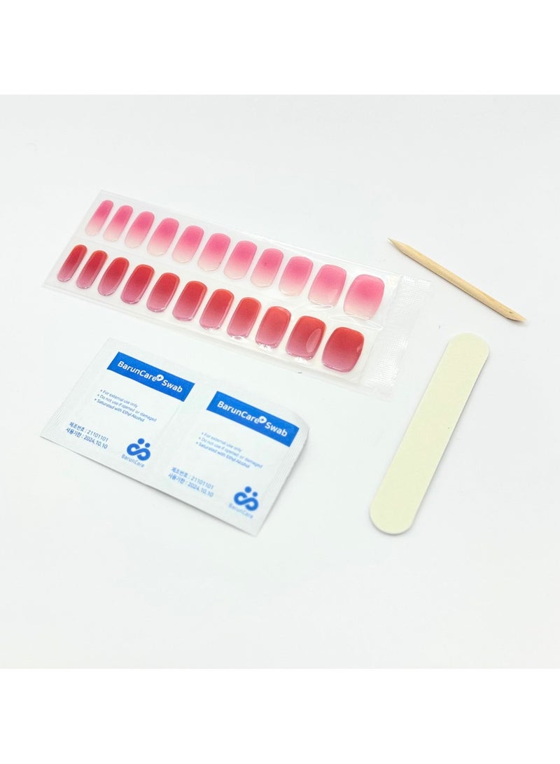 FOLARIS Rozzy Nail Gel Strips – 33-Piece Set, Made in Korea, Long-Lasting Shine, Easy Application, Salon Look at Home - Image 4