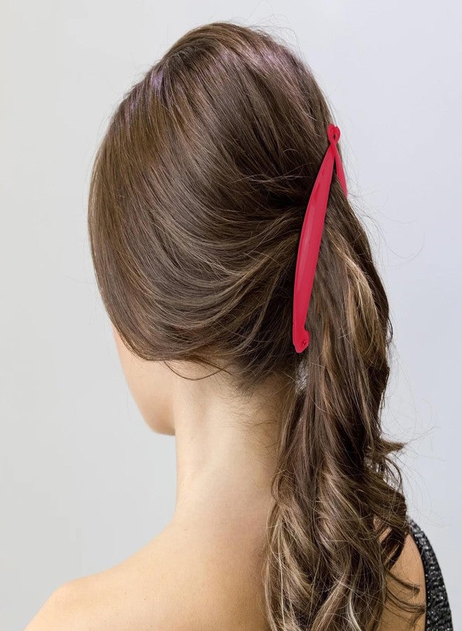 هابدو مجموعة هابدو من 10 مشابك شعر على شكل موزة، مشابك شعر على شكل سمكة لتثبيت ذيل الحصان للنساء ذوات الشعر المتوسط، إكسسوارات شعر كلاسيكية ملونة - Image 5