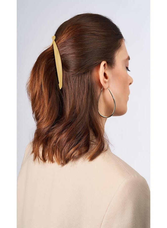 هابدو مجموعة هابدو من 10 مشابك شعر على شكل موزة، مشابك شعر على شكل سمكة لتثبيت ذيل الحصان للنساء ذوات الشعر المتوسط، إكسسوارات شعر كلاسيكية ملونة - Image 4