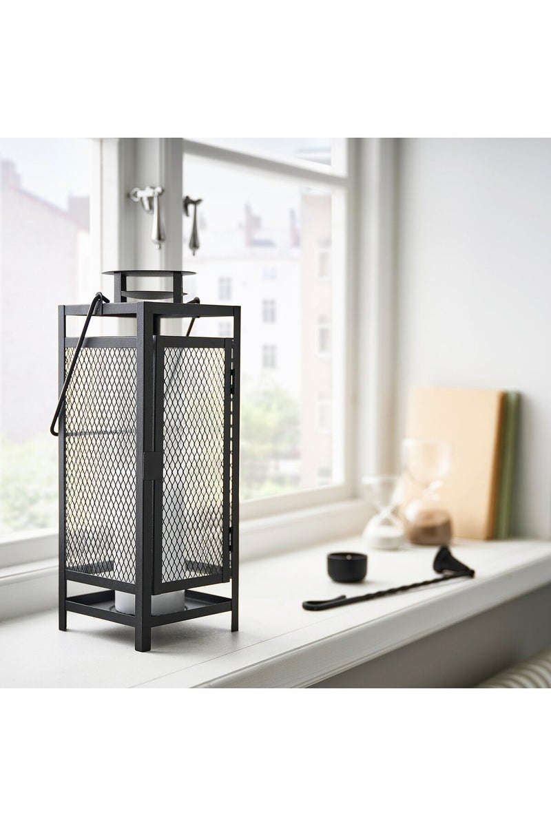 Lantern for pillar candle, in/outdoor anthracite, 34 cm - Image 2