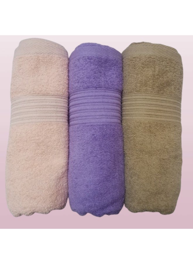High-quality cotton towel set, 50x100 cm, 3 pieces - Image 1
