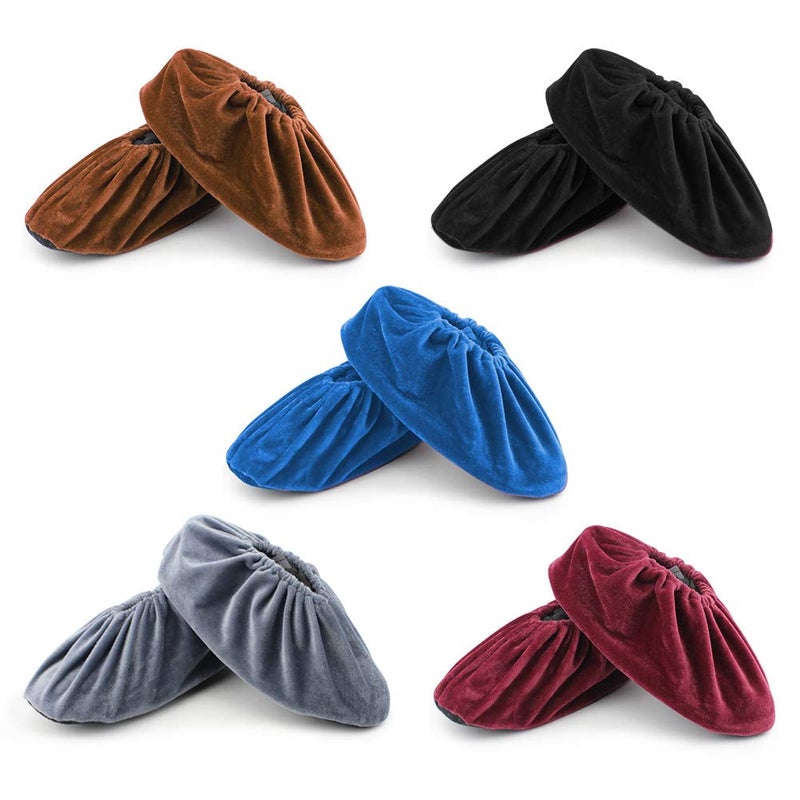 FOCCTS 5 Pairs Reusable Non Slip Shoe Covers  Washable and Reusable Shoe and Boot Covers for Indoors and Households  Dust-Free  Keep The Floor Clean(5 Colors) - Image 1