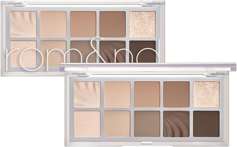 rom&nd romnd Better Than Palette10 Blendable ShadesLong Lasting and Neutral Eyeshadow PaletteHigh Pigmented Smooth Matte Glitter Shimmer Eye Makeup 12 SANDED BREEZE GARDEN