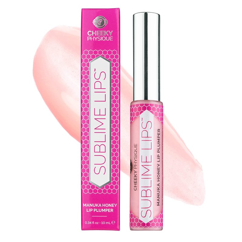 Cheeky Physique Sublime Lips Lip Plumper Gloss Clear - Lip Plumping Treatment with Manuka Honey, Hyaluronic Acid & Peptides - Natural Clinically Proven Ingredients Plump & Hydrate for Fuller Looking Lips - Image 1