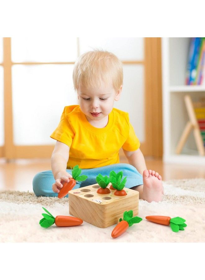 SKYFIELD Carrot Harvest Game Wooden Toy For Baby Boys And Girls 1 2 3 Year Old Educational Shape Sorting Matching Puzzle Gift Toy With 7 Sizes Carrots.Great Montessori Toy For Toddlers 13 - Image 4