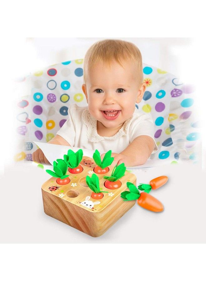 SKYFIELD Carrot Harvest Game Wooden Toy For Baby Boys And Girls 1 2 3 Year Old Educational Shape Sorting Matching Puzzle Gift Toy With 7 Sizes Carrots.Great Montessori Toy For Toddlers 13 - Image 5