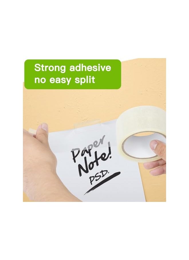 PROMASS - promass 6 Roll Yellowish Super Clear Packing Tape, 2 inches x 50 yards Strong Heavy Duty Packaging Tape for Sealing Parcel Boxes, Moving Boxes Houses, Large Postal Bags, Office Supplies - Image 1