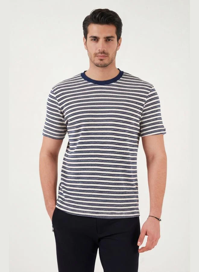 بوراتي Buratti Cotton Regular Fit Crew Neck T-Shirt Men's T-SHIRT 5904027