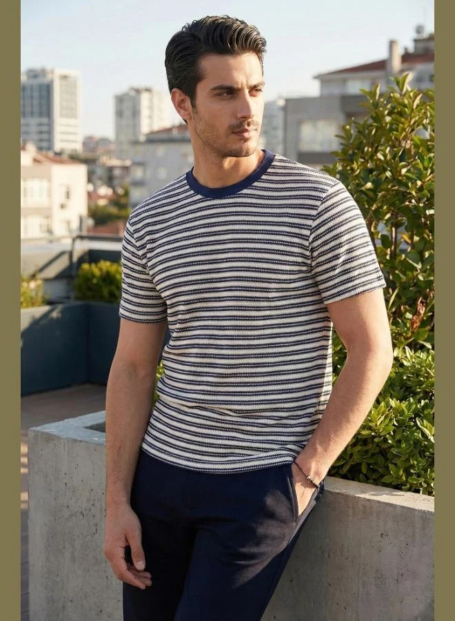 بوراتي Buratti Cotton Regular Fit Crew Neck T-Shirt Men's T-SHIRT 5904027