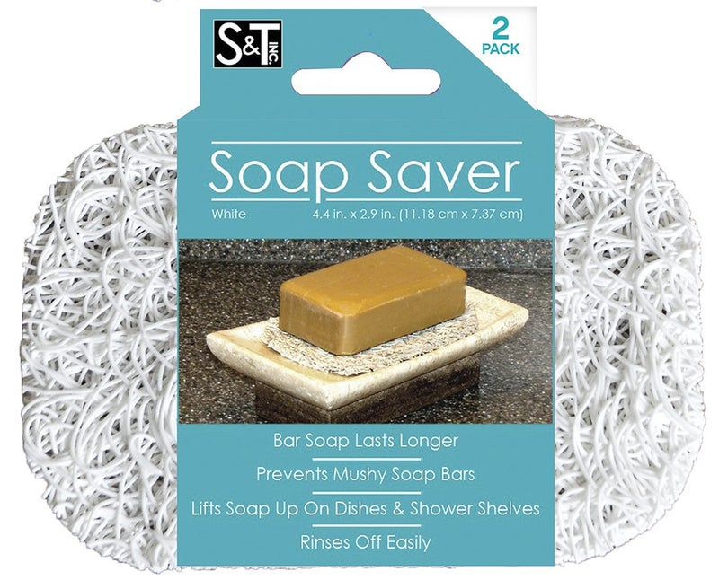 S&T INC. S & T Soap Saver, White, 2 Count - Image 2
