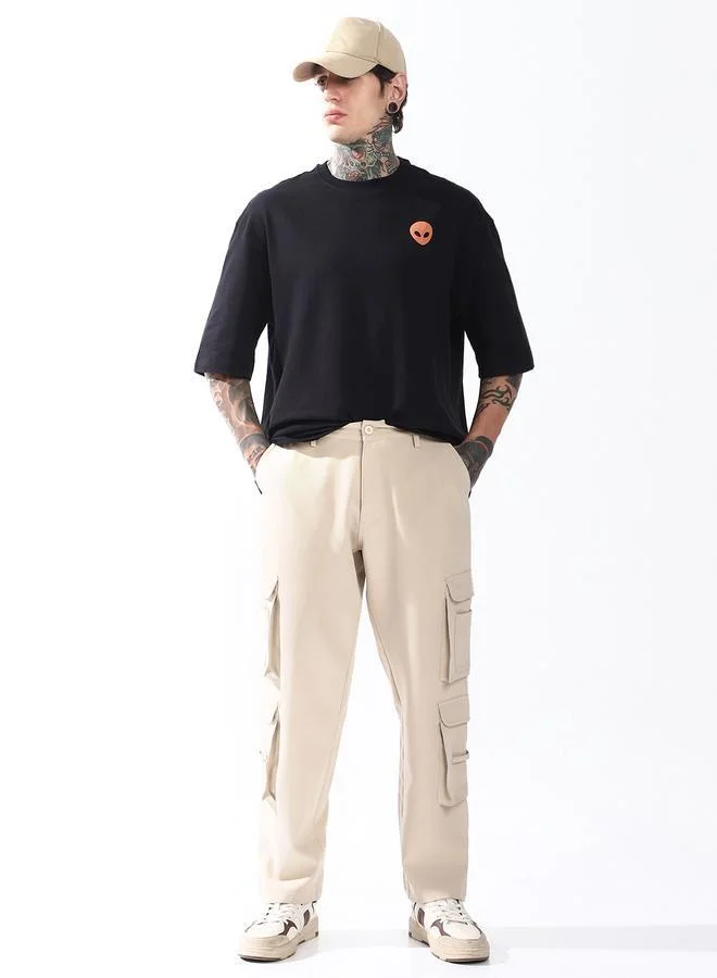 هوبرهولمي بنطلون كوري رجالي بقصة مريحة مقاوم للتجاعيد ومطوي