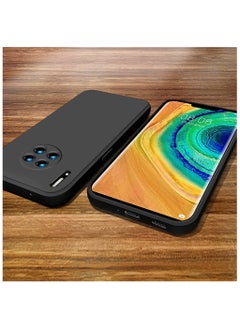 Generic For Huawei Mate 30 Pro Silicone Back Color Cover,Camera Protection From Shocks From TPU Compatible For Huawei Mate 30 Pro (6.53'') (Black)  - Image 2