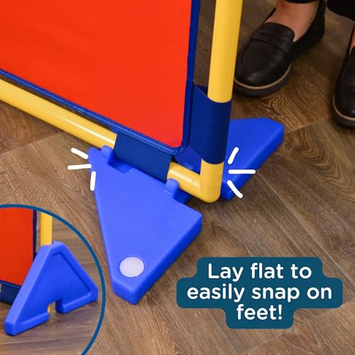 Children's Factory Replacement Cantilever Support Legs, Plastic Support Feet Compatible with PlayPanel Room Dividers, Blue - Image 5