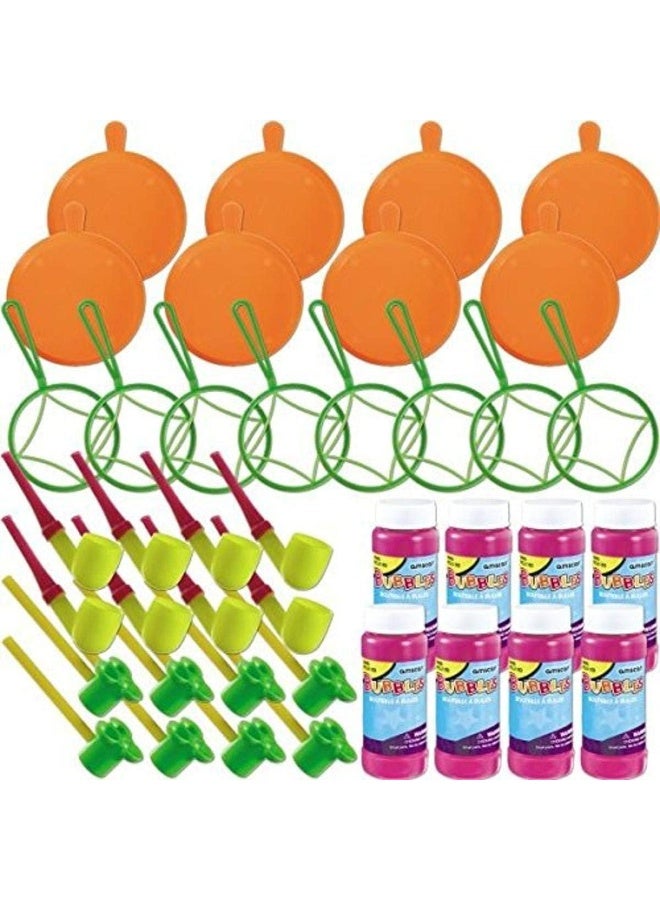 amscan Bubble Fun Multicolor Plastic Bubble Favors - 20.5" x 6.25" (Pack of 42) - Image 1