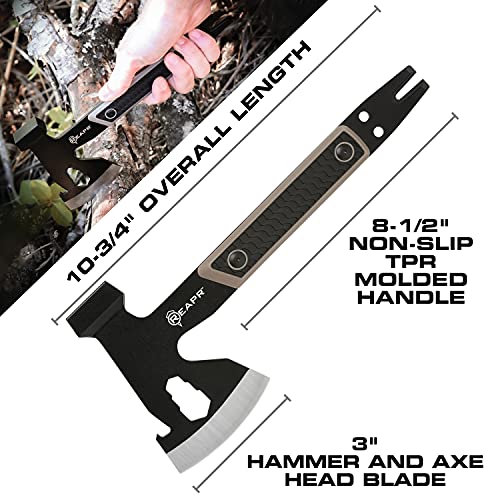 Reapr 11014 Versa Camp Axe Multitool with Pry Bar, Nail Puller, Hammer, Wrench Set, Bottle Opener, 10.75" Length, Survival Tools and Outdoor Accessories, Black - Image 2