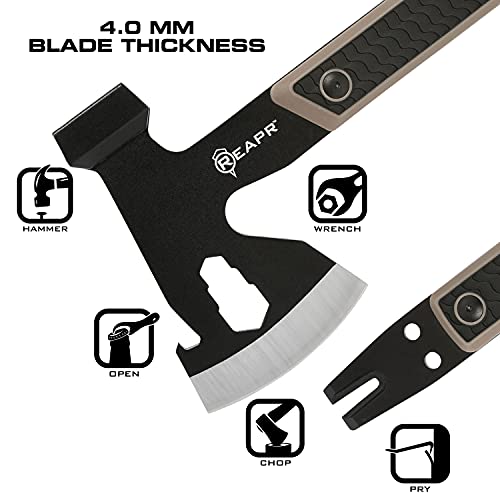 Reapr 11014 Versa Camp Axe Multitool with Pry Bar, Nail Puller, Hammer, Wrench Set, Bottle Opener, 10.75" Length, Survival Tools and Outdoor Accessories, Black - Image 3
