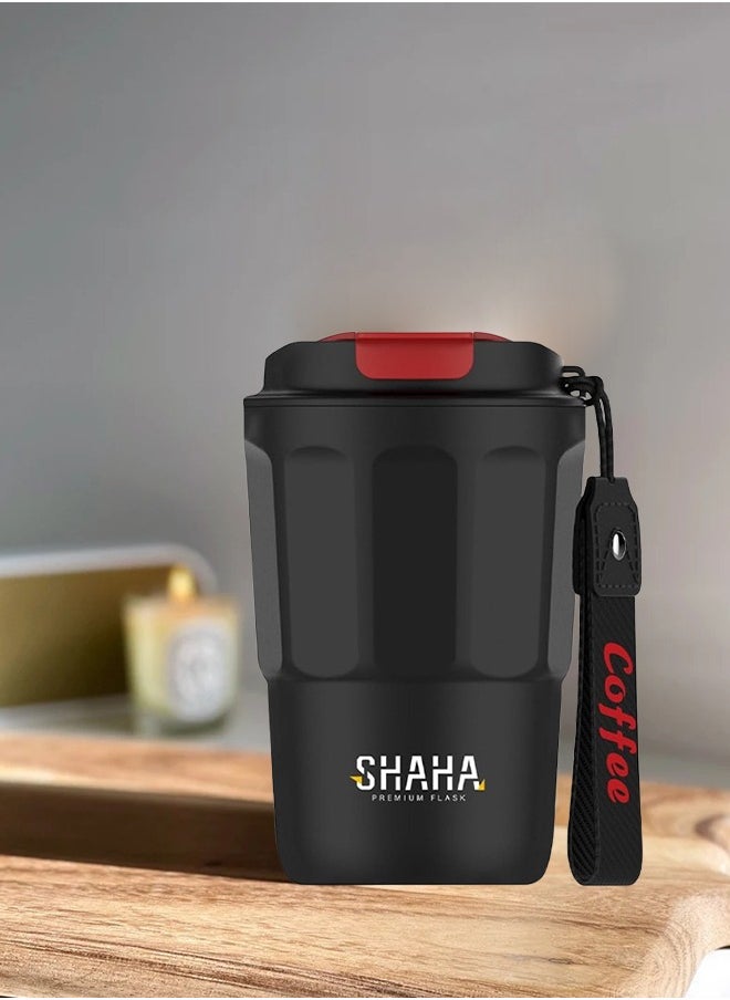 SHAHA - Vacuum Coffee Cup / Mug, 380 ml Capacity, Black - 311115101 - Image 1