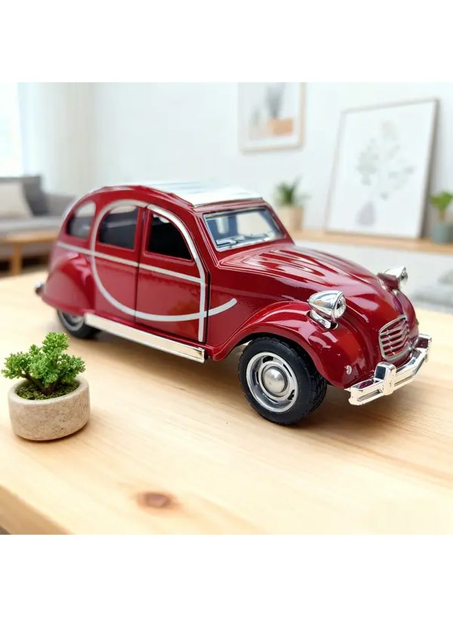 Green Vintage Classic Car Model Alloy Toy Double Door Design Gift For Boys - Image 2