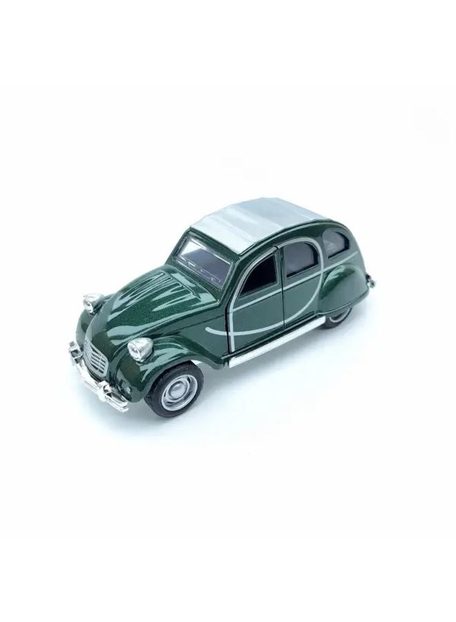 Green Vintage Classic Car Model Alloy Toy Double Door Design Gift For Boys - Image 1