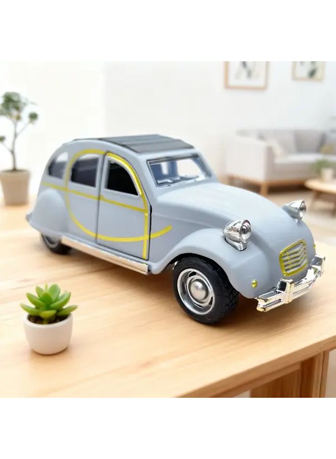 Green Vintage Classic Car Model Alloy Toy Double Door Design Gift For Boys - Image 5