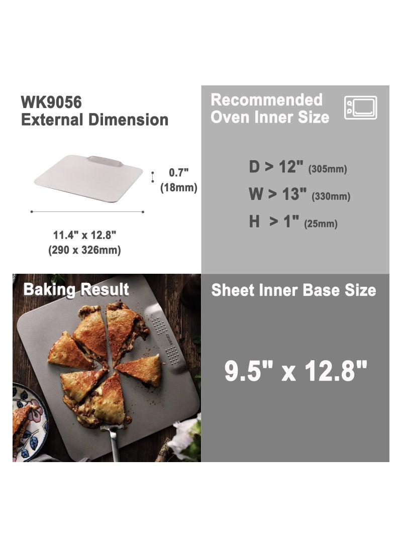 chefmade Cookie Sheet Pan 12 Inch One Handed Gripping Non Stick Rimless Bakeware - Image 2
