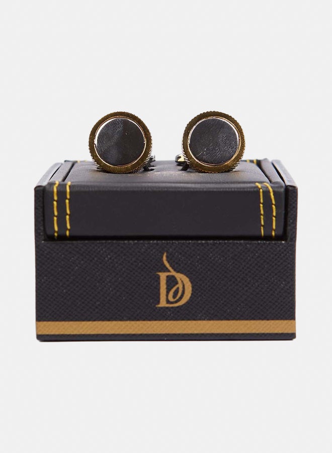 DALYDRESS Men Regular Fit Cufflink Gold - Image 1