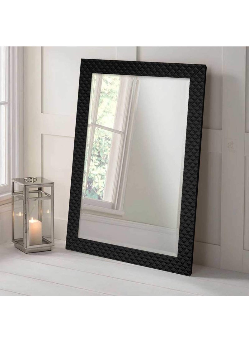 Art Street Art Street Marble Finish Wall Decorative Mirror for Home and Bathroom (Size - 15 X 21 Inchs, Color -Black)  - Image 2