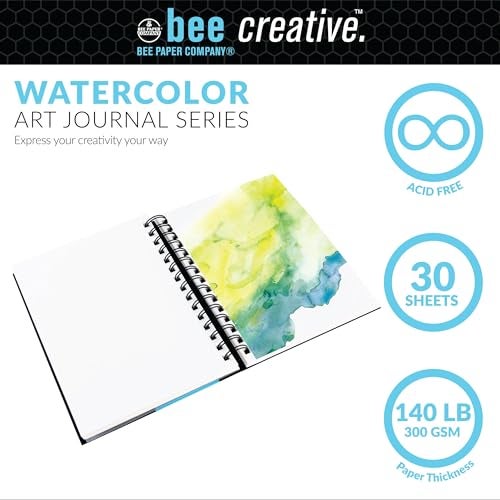 Bee Paper Company Bee Paper - 8.5"x 11" Bee Creative Watercolor Journal - Image 3