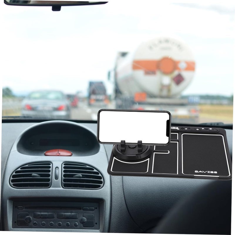 Aputue Anti-Skid Car Dashboard Mat - Universal Non-Slip Phone Pad with Honeycomb Design - Image 2