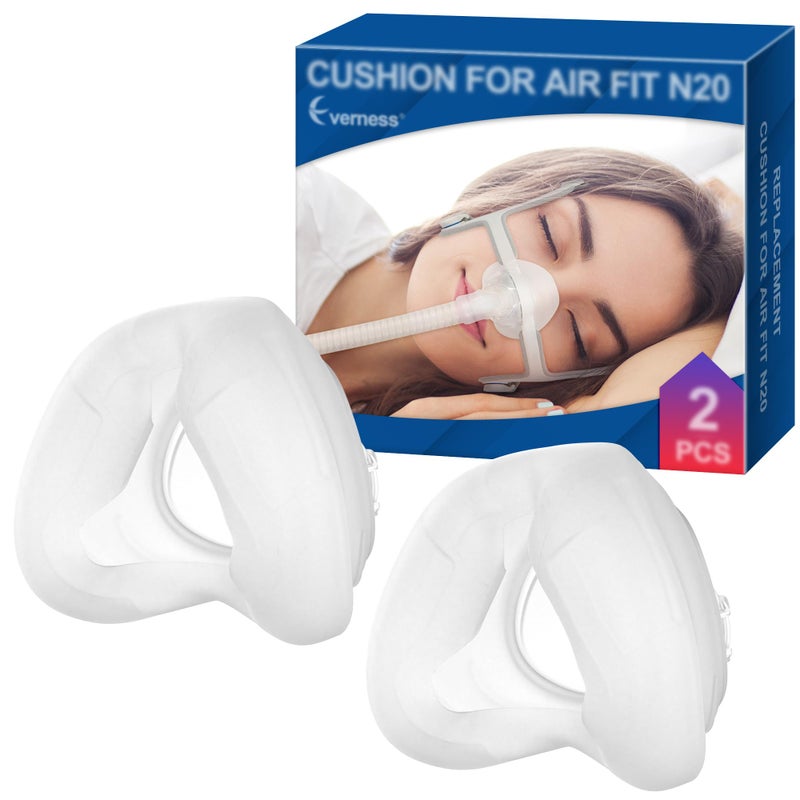 Everness 2 Packs Replacement Cushion M Compatible with AirFit N20 FSAHSA Eligible Snug Fit Softer Wear Compatible with Original Frame GreatValue Durable Replacement Supplies by Everness M
