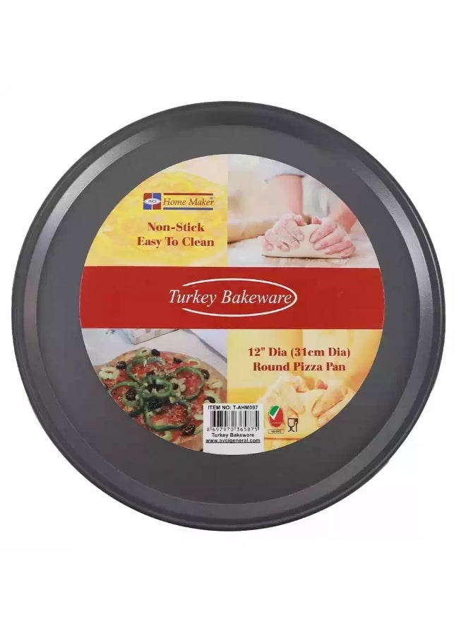 Home Maker AVCI Non-Stick Easy to Clean-Round Shape Pizza Pan-31cm - Image 1