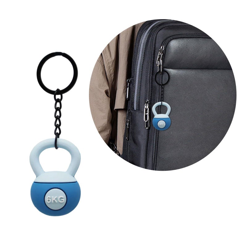 Black 3D Kettlebell Keychain Bag Pendant Charm for Decorating Keys - Image 3