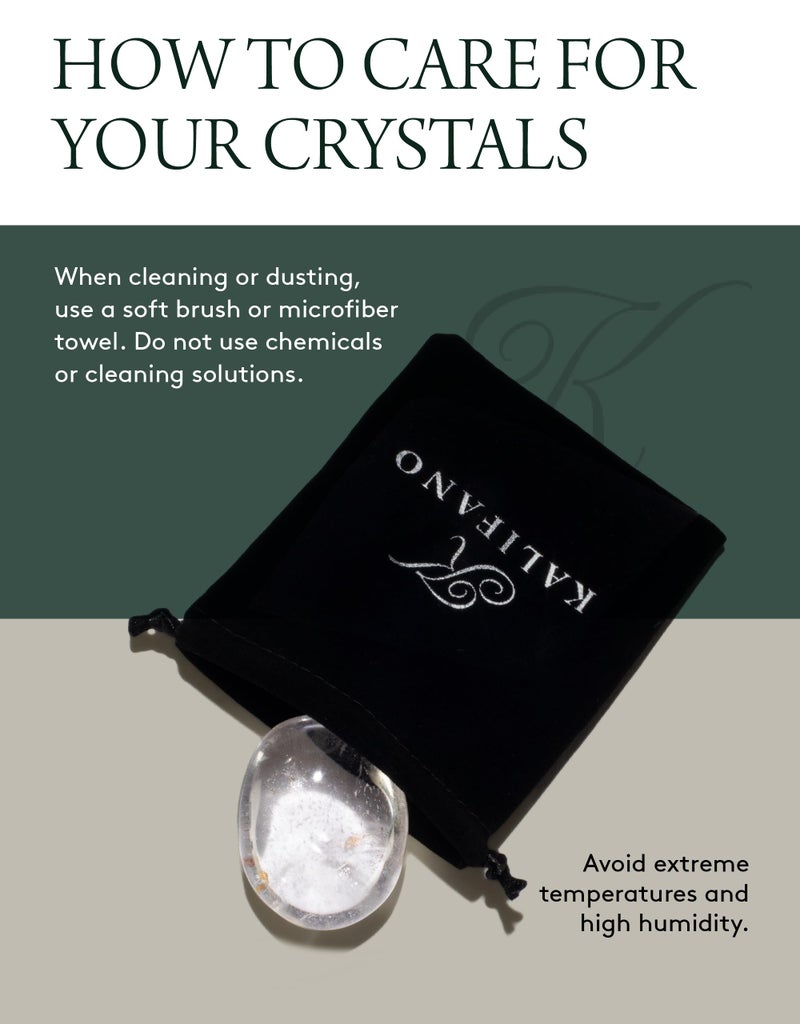 KALIFANO Quartz Palm Stone with Healing & Calming Effects - High Energy Reiki Worry Cuarzo Crystal Used for Soothing Anxiety and Stability (Information Card Included) - Image 5