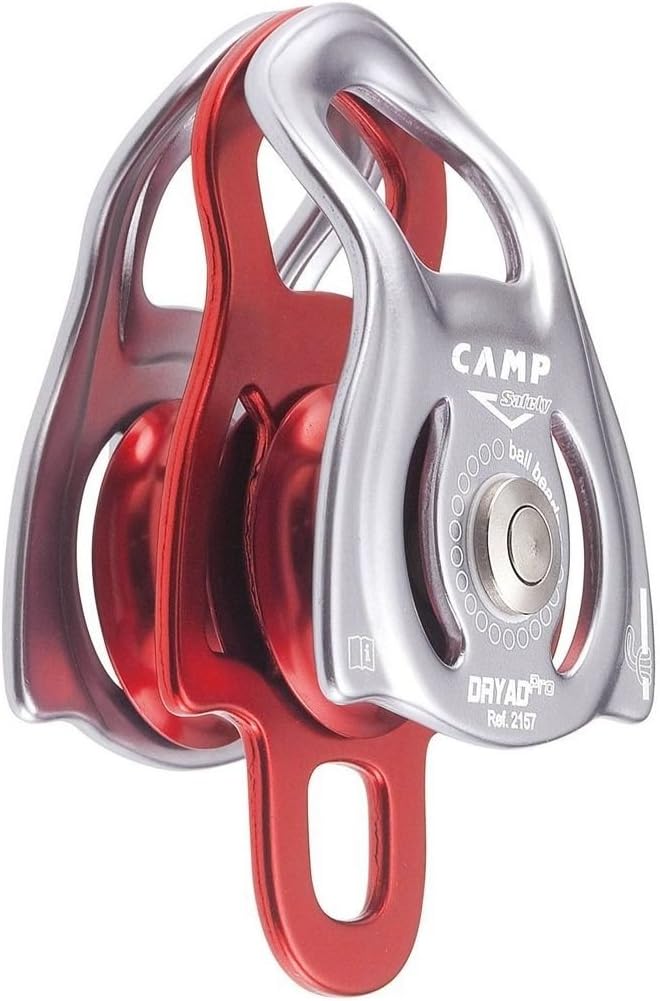 CAMP Dryad Pro Pulley - Compact Double Pulley in Red/Silver
