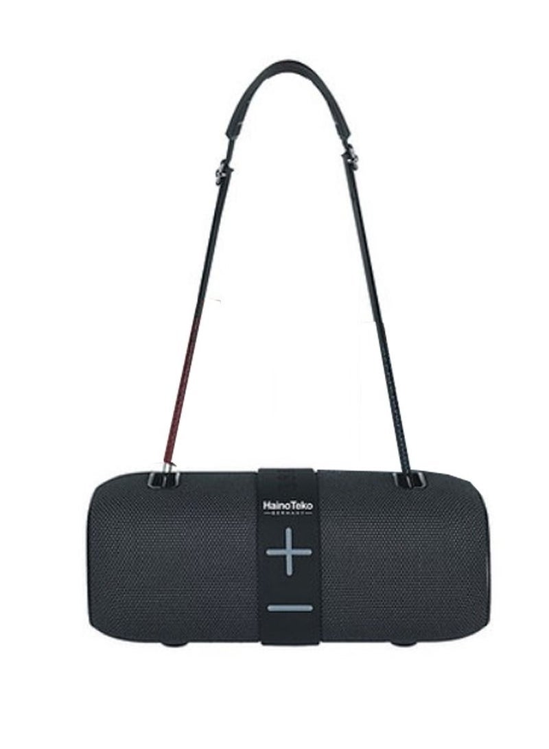 Haino Teko S105 Portable Bluetooth Speaker with Power Bank Function, Deep Bass, HD Sound, Long Battery Life, Wireless Connectivity, Built-in Mic, Compact Design – Black - Image 1
