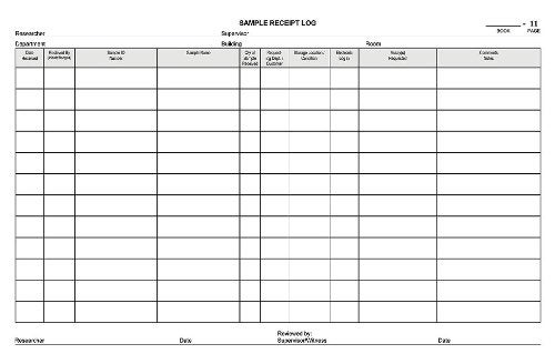 BookFactory Sample Receipt Log Book/Sample LogBook - 168 Pages Black Cover Section Sewn Hardbound 8 7/8'' x 13 1/2'' (Made in USA) - Image 4