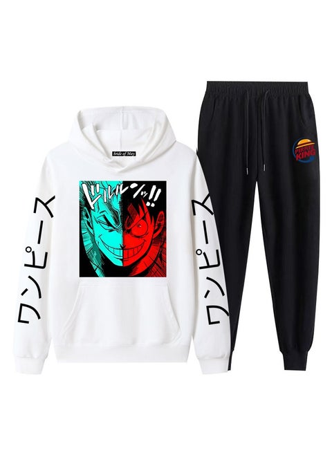 New One Piece Casual Hooded Sweatshirt And Pants Set