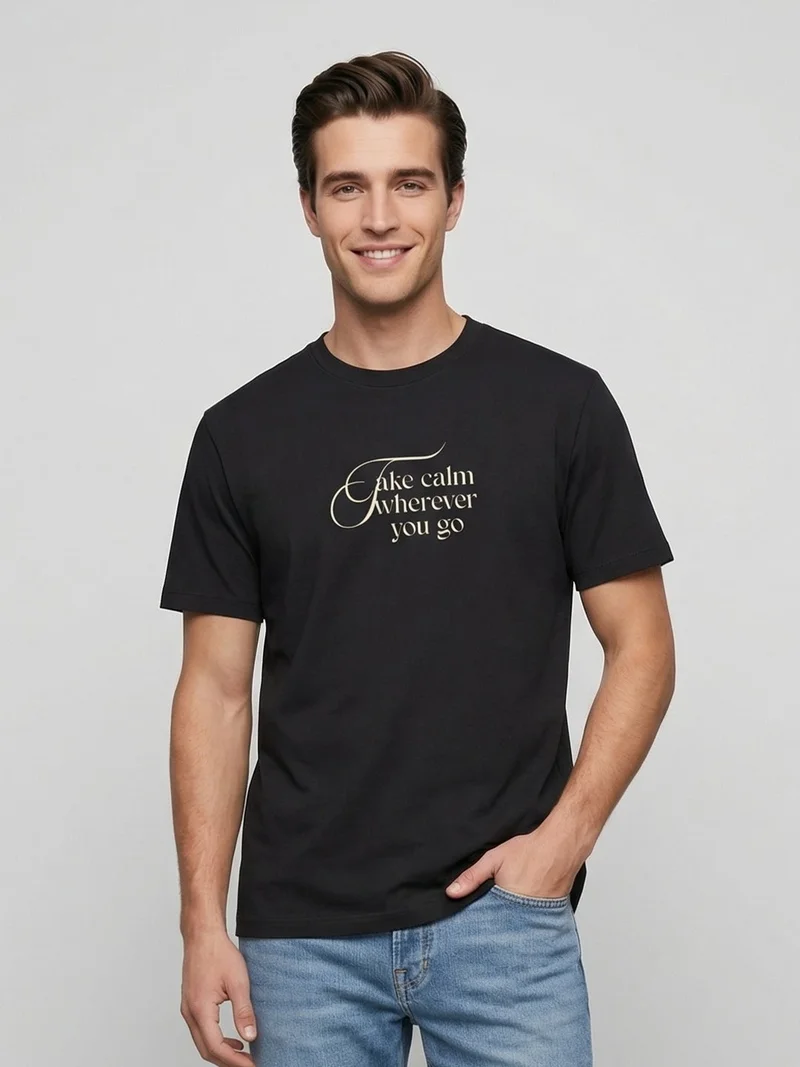NOBERO Nobero Regular Fit Printed T-shirt for Men